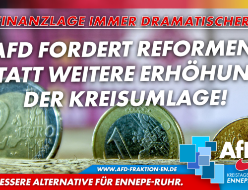 Städte finanziell am Limit: AfD fordert Ende des Schuldenmachens und Mut zu umbequemen politischen Entscheidungen!